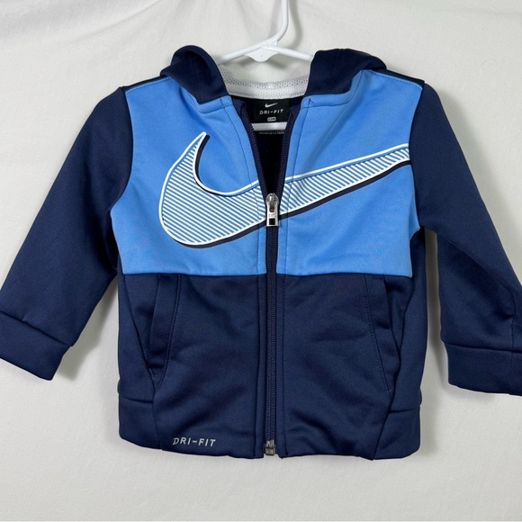 Nike Dri-FIT Blue and Black Jacket Kids Size 12M - Picture 1 of 5